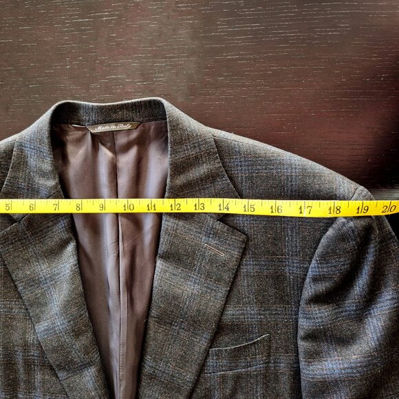 Canali Wool Blazer EU50 (US 40) Italy Windowpane, Harry Rosen - Picture 12 of 16